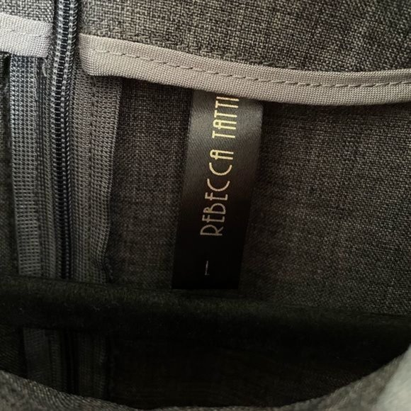 Rebecca Tatti Linen Blend Gray Women’s Mid-length Dress, Sz Large - Picture 4 of 12